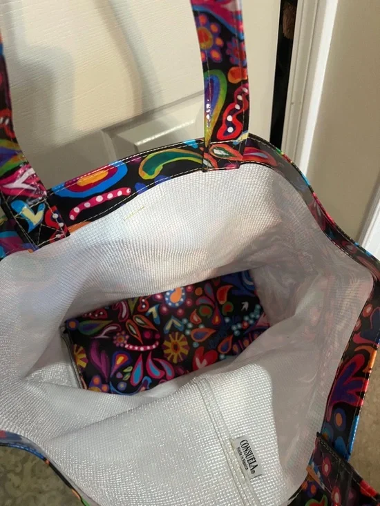 Consuela Black Multicolor Floral Paisley Tote - Picture 12 of 12